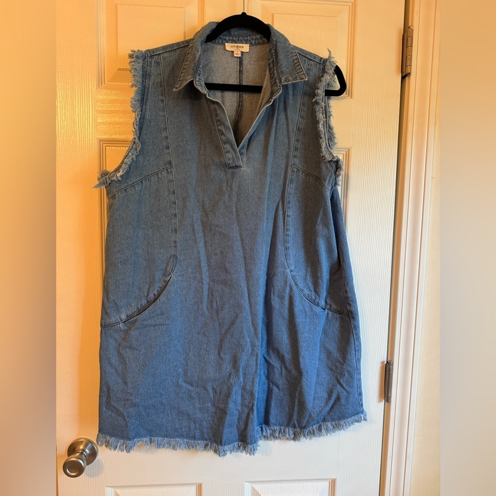 Umgee Light Blue Denim Dress